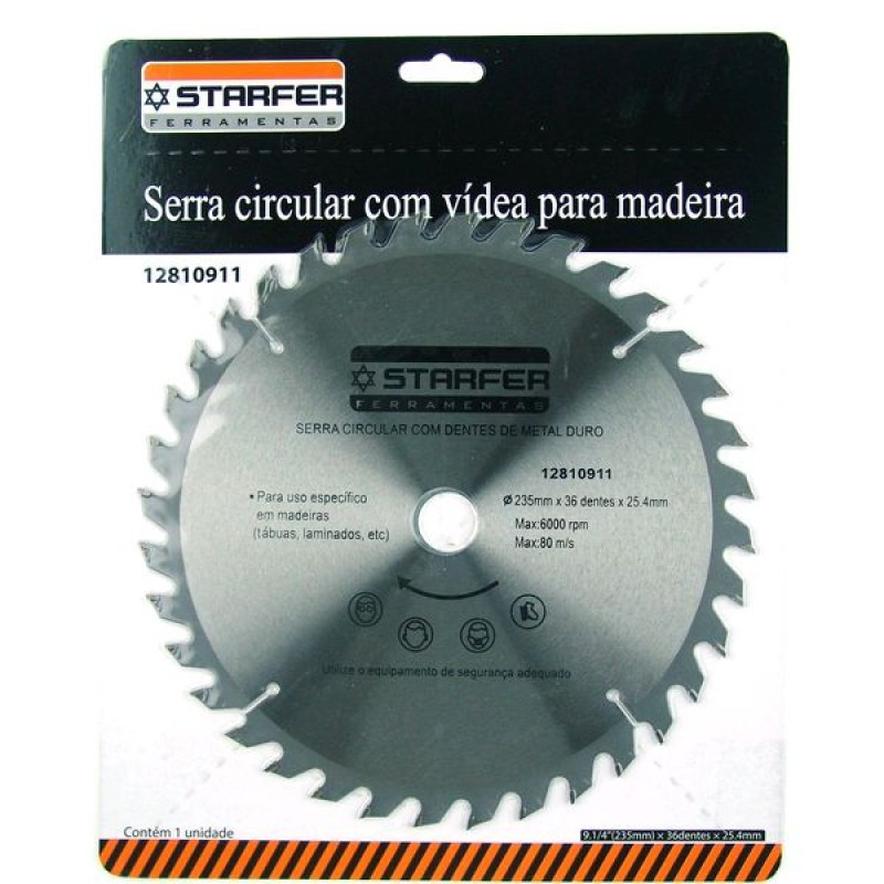 SERRA CIRCULAR VIDEA 9.1/4 F.25.4MM 36 DT (STARFER)