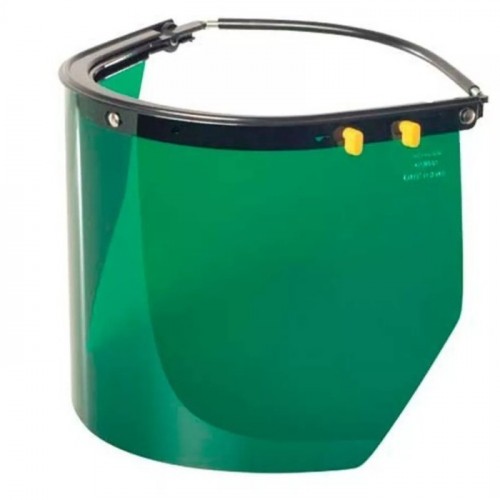 SUPORTE COM VISOR VERDE PARA CAPACETE (CARBOGRAFITE)