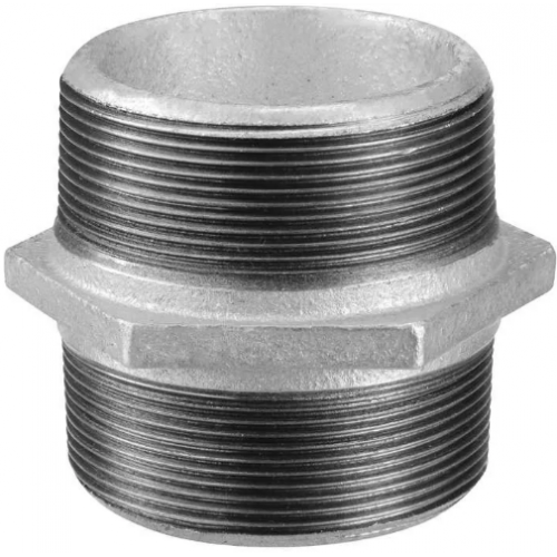 NIPLE COM ROSCA DUPLO 3/4" GALVANIZADO (TUPY)