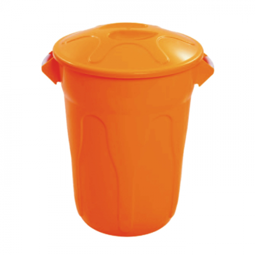 CESTO PLASTICO C/TAMPA CR40 S/ADESIVO 40L LARANJA (JSN)