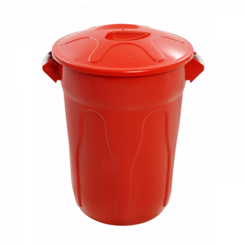 CESTO PLASTICO C/TAMPA CR40 S/ADESIVO 40L VERMELHO (JSN)