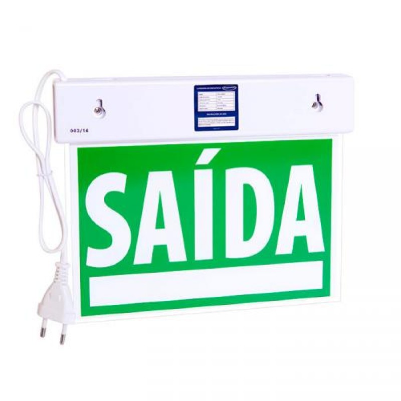 PLACA ACRÍLICA LED SAÍDA (SEGURIMAX)