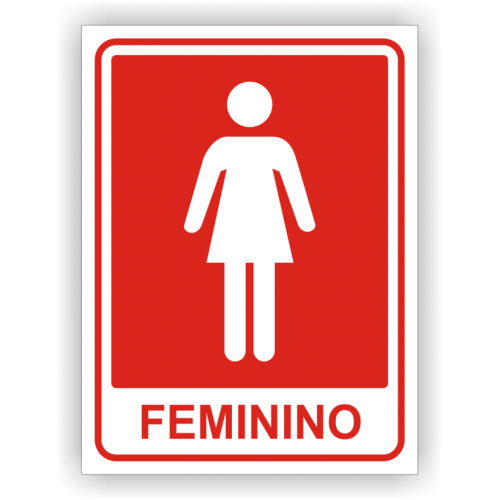 PLACA PVC BANHEIRO FEMININO 20X15 (MULTPLACAS)