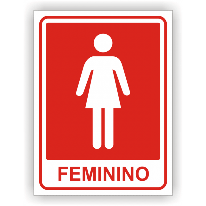 PLACA PVC BANHEIRO FEMININO 20X15 (MULTPLACAS)