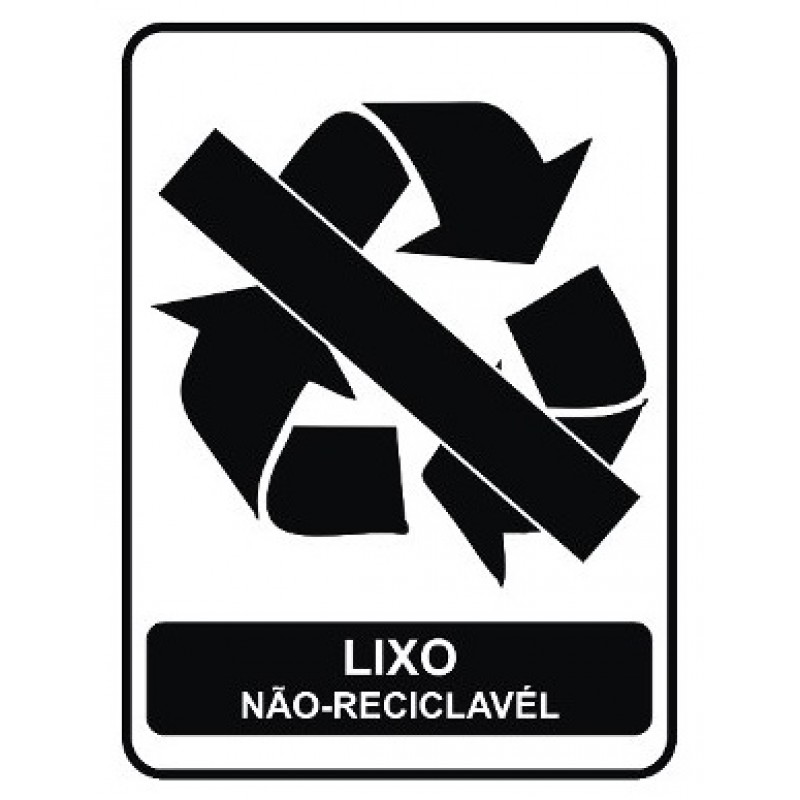 ADESIVO PARA COLETA SELETIVA NÃO RECICLÁVEL (MULTPLACAS)