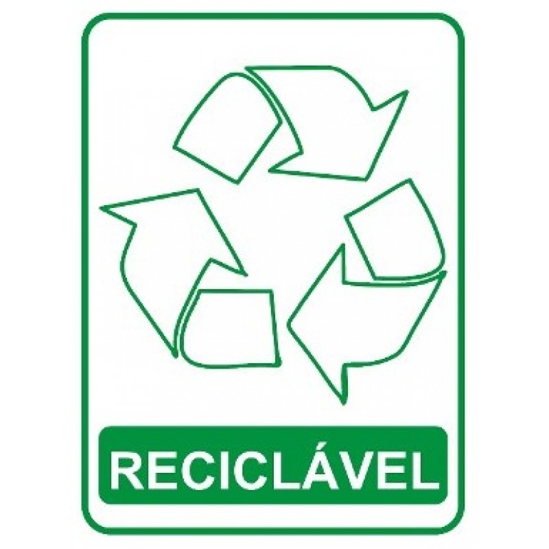 ADESIVO PARA COLETA SELETIVA RECICLÁVEL (MULTPLACAS)