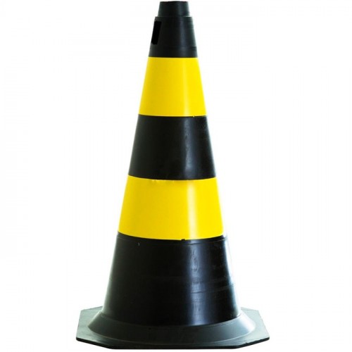 CONE SINALIZAÇÃO PVC 75 CM PR/AM (KTELI)