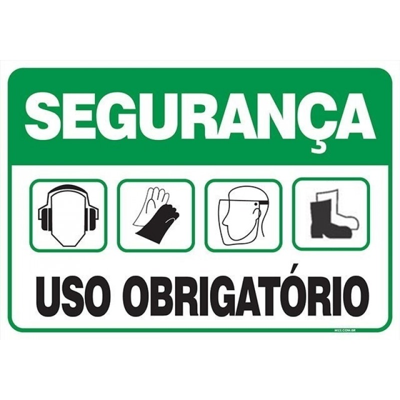 PLACA PVC INDICAÇÃO USO OBRIGATÓRIO EPI 30 X 40 (MULTPLACAS)