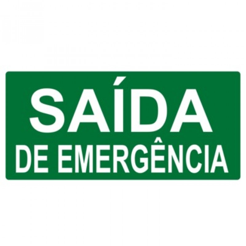 PLACA FOTOLU. AUTO EXTINGUÍVEL 26X13 SAÍDA EMERGÊNCIA S/SETA (DESTAK)