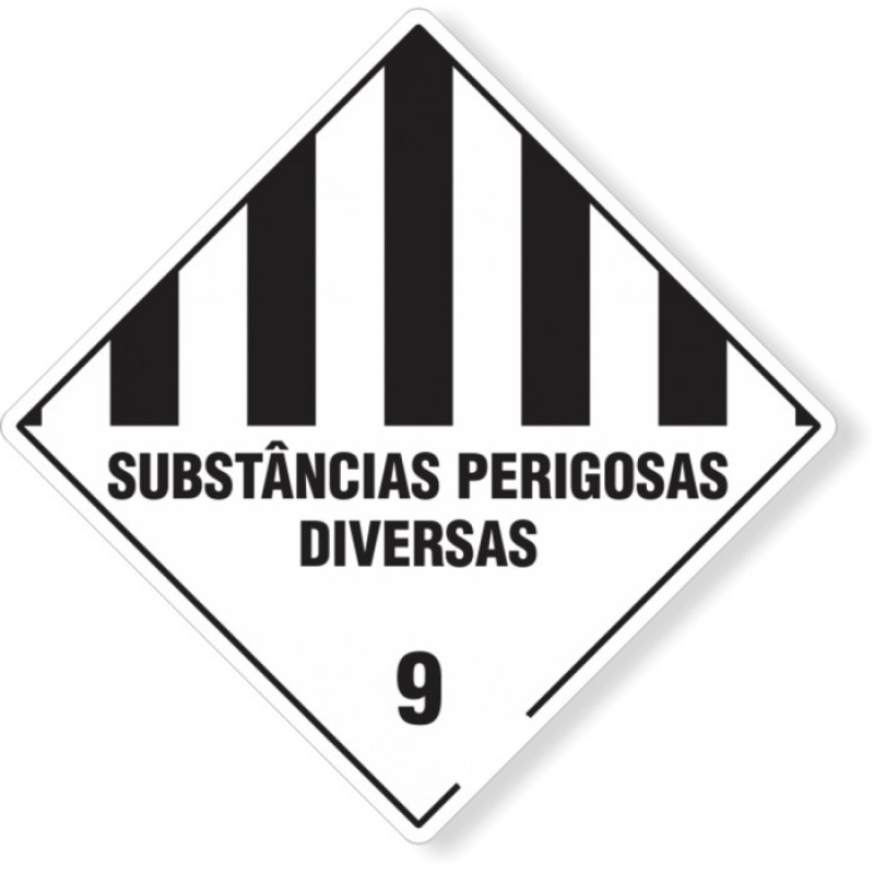 PLACA PVC LOSANGULAR SUBSTÂNCIAS PERIGOSAS 30 X 30 (DESTAK)