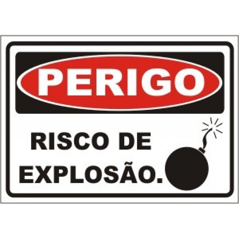 PLACA PVC RISCO DE EXPLOSÃO 20 X 20 (DESTAK)
