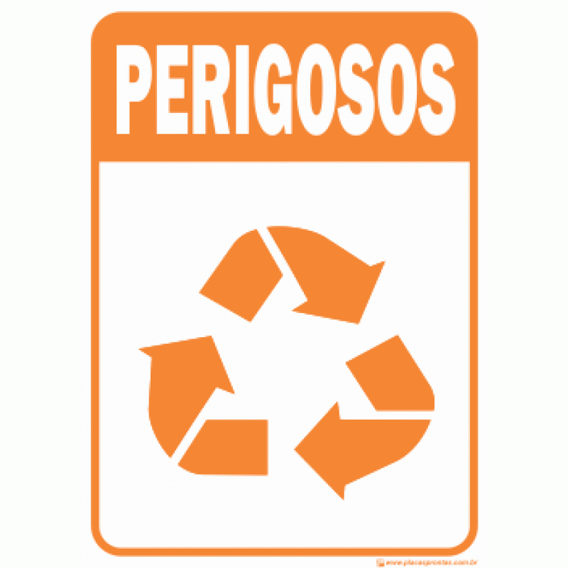 ADESIVO PARA COLETA SELETIVA RESÍDUOS PERIGOSOS (MULTPLACAS)