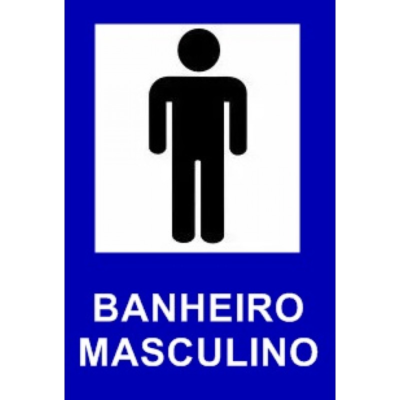 PLACA PVC BANHEIRO MASCULINO 20X15 (MULTPLACAS)