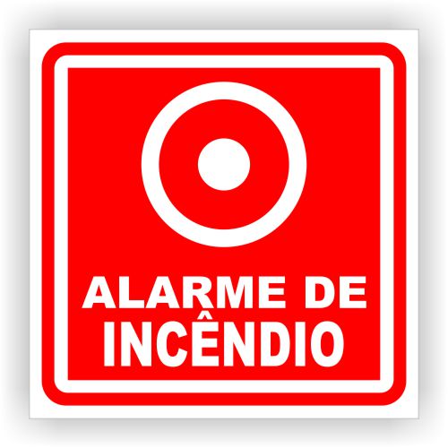 PLACA FOTOLU. AUTO EXTINGUÍVEL ALARME DE INCÊNDIO 19,5 X 19,5 (DESTAK)